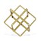 Contemporary Home Living 6" Gold Large Geometric Cube Tabletop Decoration